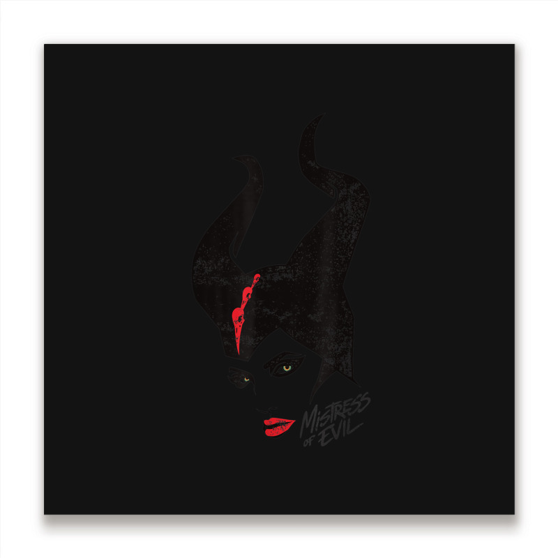 Funny Maleficent Mistress Of Evil Stylized Portrait Metal Print Square | Artistshot