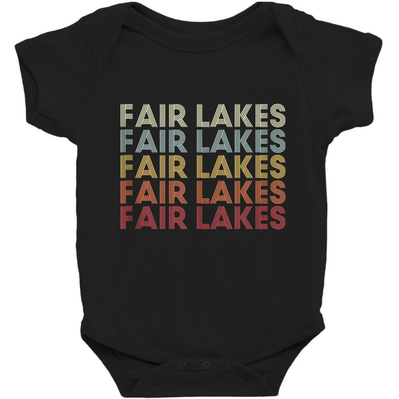 Fair Lakes Virginia Fair Lakes Va Retro Vintage Text Tank Top Baby Bodysuit | Artistshot