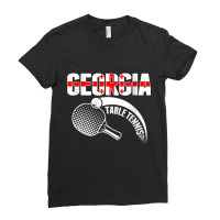 Georgia Table Tennis Lovers   Georgian Ping Pong Supporter Raglan Base Ladies Fitted T-shirt | Artistshot