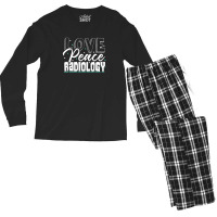 Love, Peace And Radiology Technician Xray Men's Long Sleeve Pajama Set | Artistshot