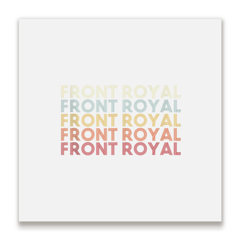 Front Royal Virginia Front Royal Va Retro Vintage Text Tank Top Metal Print Square | Artistshot