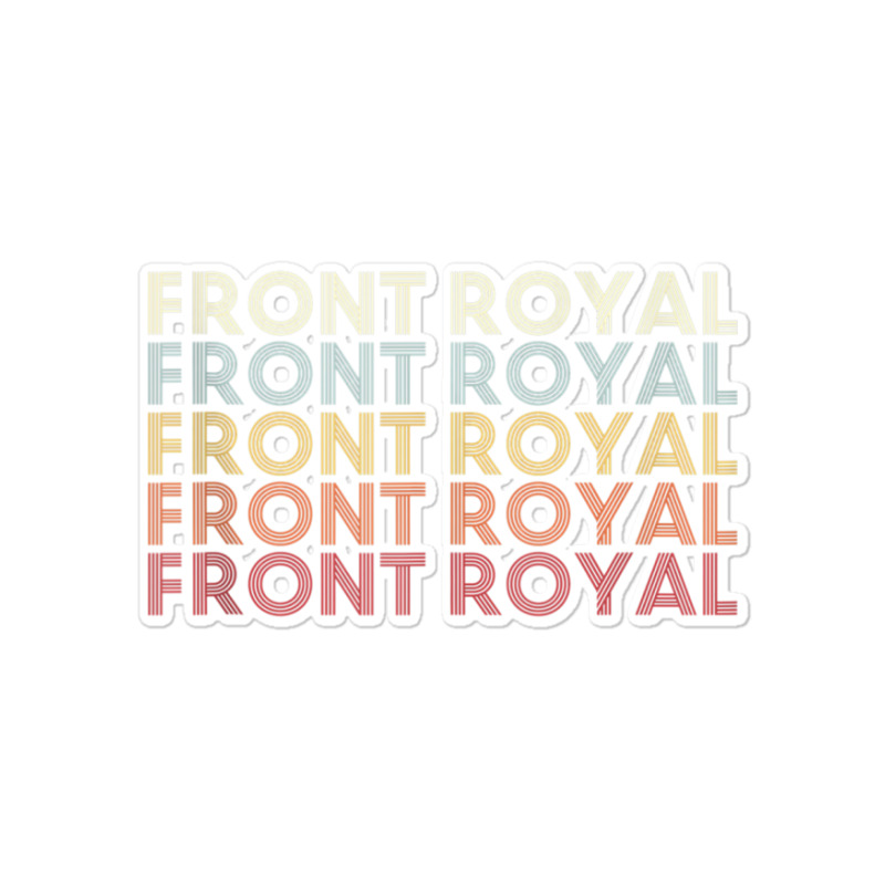 Front Royal Virginia Front Royal Va Retro Vintage Text Tank Top Sticker | Artistshot