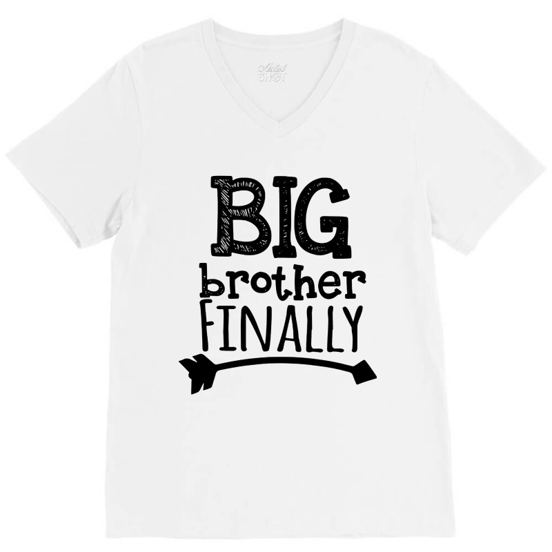 Big Brother Finally V-Neck Tee by Bull Tees | Artistshot