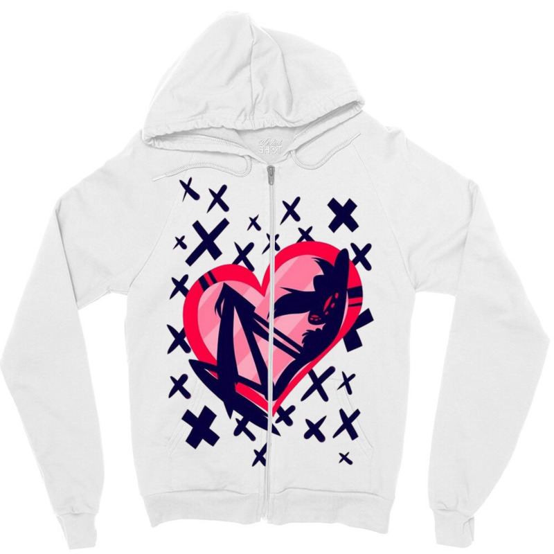 Angel Dust Love Heart Zipper Hoodie by cm-arts | Artistshot