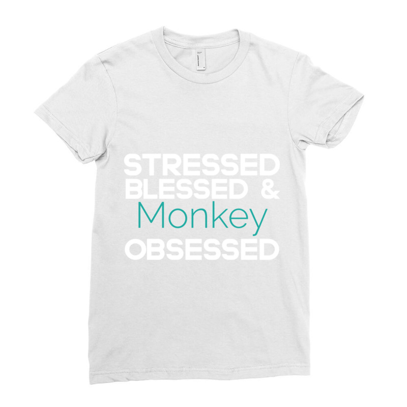 Monkey Obsessed Ladies Fitted T-Shirt by ALICIAWITTENMYER | Artistshot