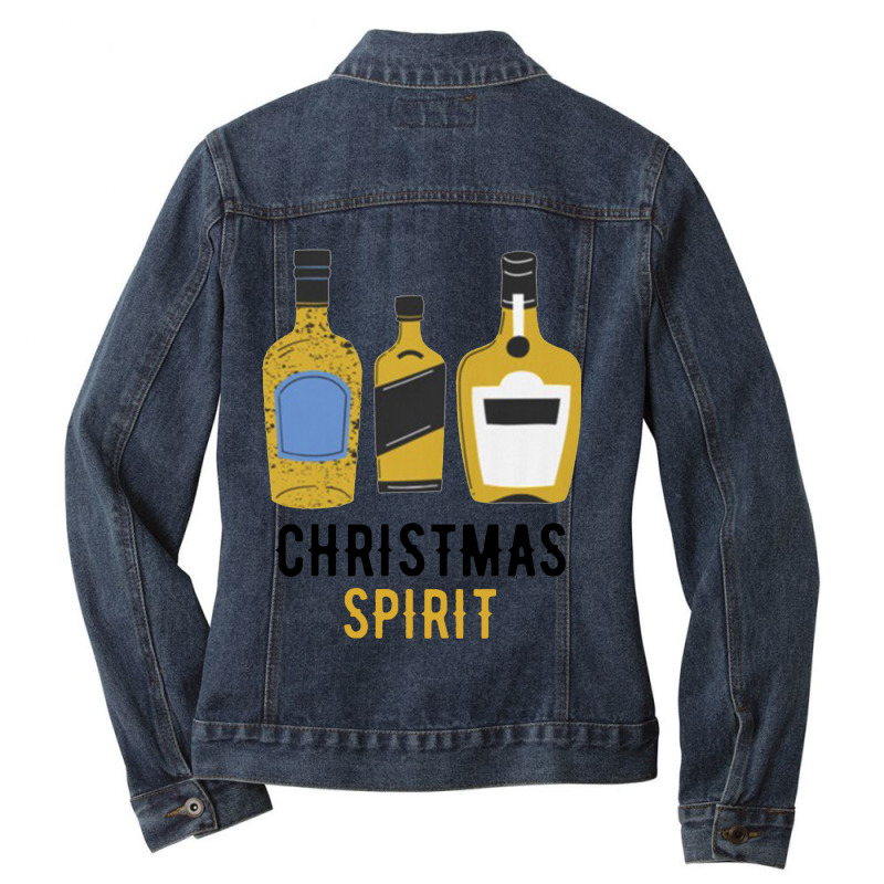 Orange Full Of Christmas Spirits Ladies Denim Jacket | Artistshot