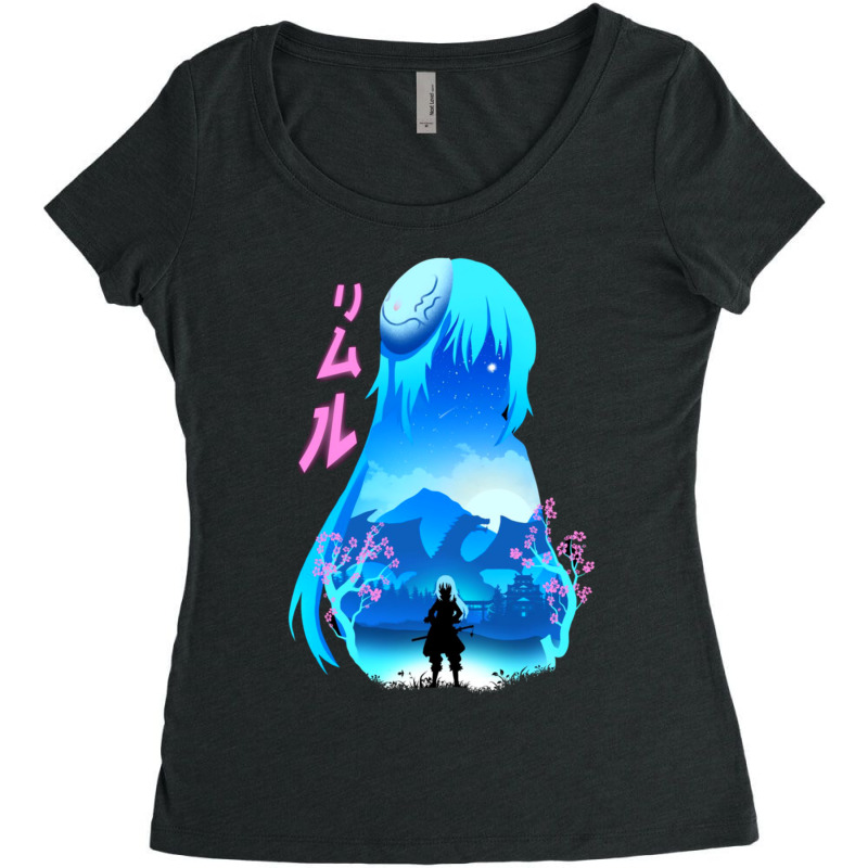 Rimuru Tempest Shadow And Cherry Blossom   -that Time I Got Reincarnat Women's Triblend Scoop T-shirt by cm-arts | Artistshot