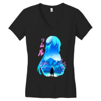 Rimuru Tempest Shadow And Cherry Blossom   -that Time I Got Reincarnat Women's V-neck T-shirt | Artistshot