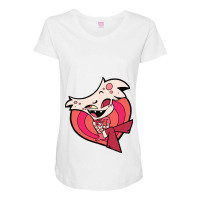 Vivziepop Chibi Angel Dust Maternity Scoop Neck T-shirt | Artistshot