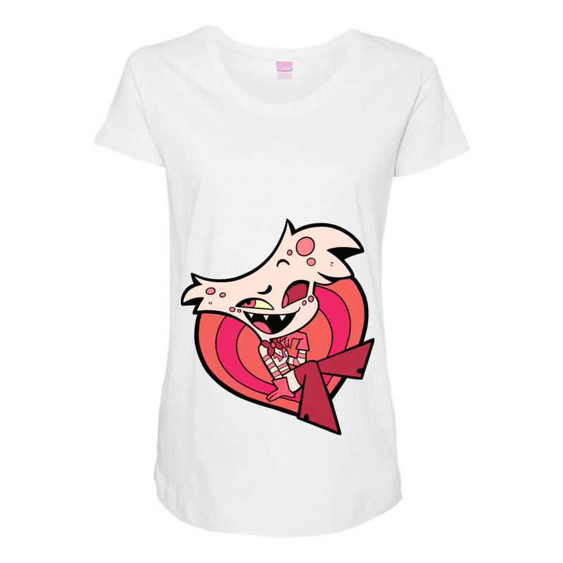 Vivziepop Chibi Angel Dust Maternity Scoop Neck T-shirt by cm-arts | Artistshot