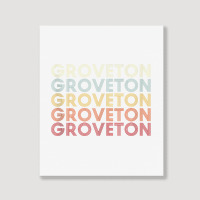 Groveton Virginia Groveton Va Retro Vintage Text Tank Top Portrait Canvas Print | Artistshot