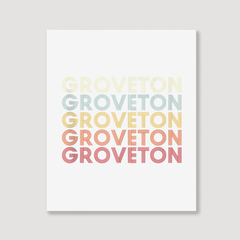 Groveton Virginia Groveton Va Retro Vintage Text Tank Top Portrait Canvas Print | Artistshot