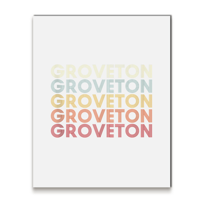 Groveton Virginia Groveton Va Retro Vintage Text Tank Top Metal Print Vertical | Artistshot