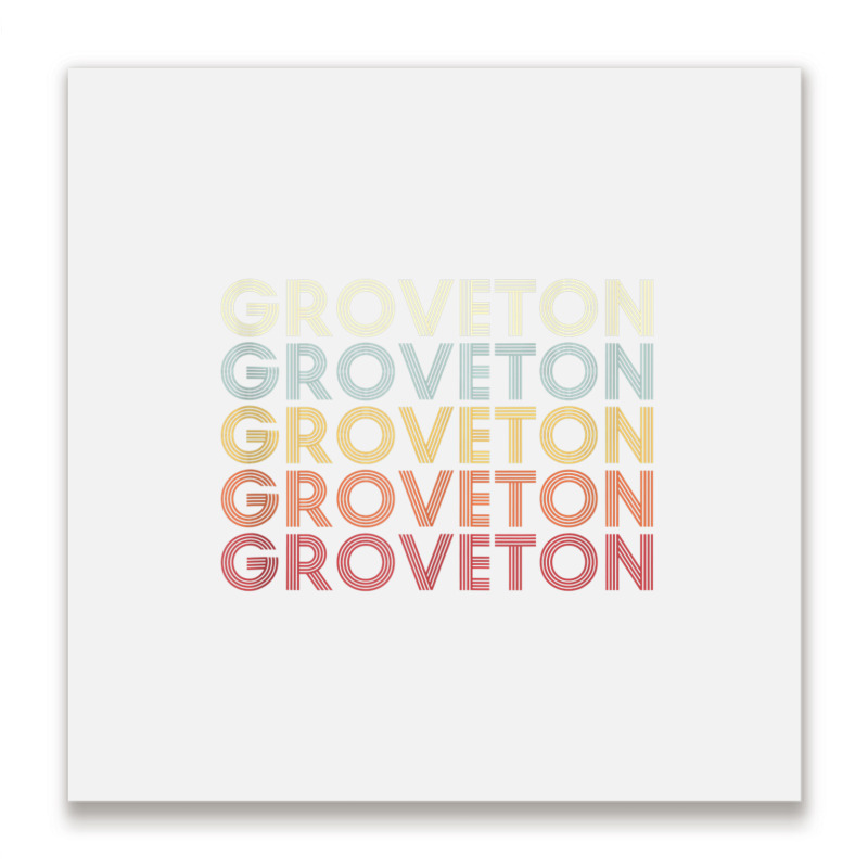 Groveton Virginia Groveton Va Retro Vintage Text Tank Top Metal Print Square | Artistshot