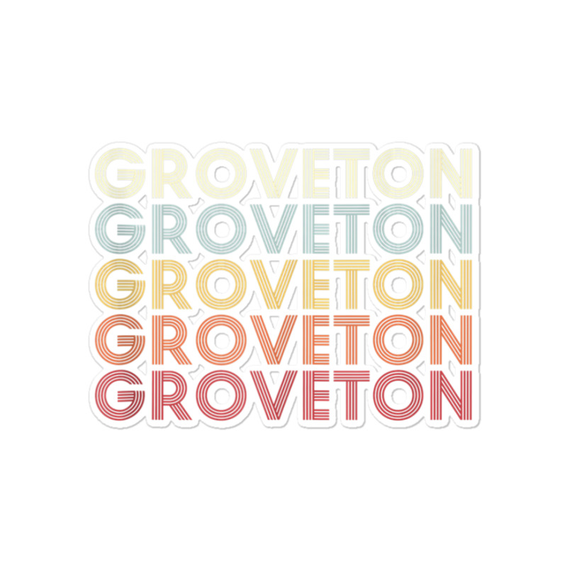 Groveton Virginia Groveton Va Retro Vintage Text Tank Top Sticker | Artistshot