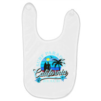 Surfing Design Surf Paradise At California Beach Raglan Baseball Tee Baby Bibs | Artistshot