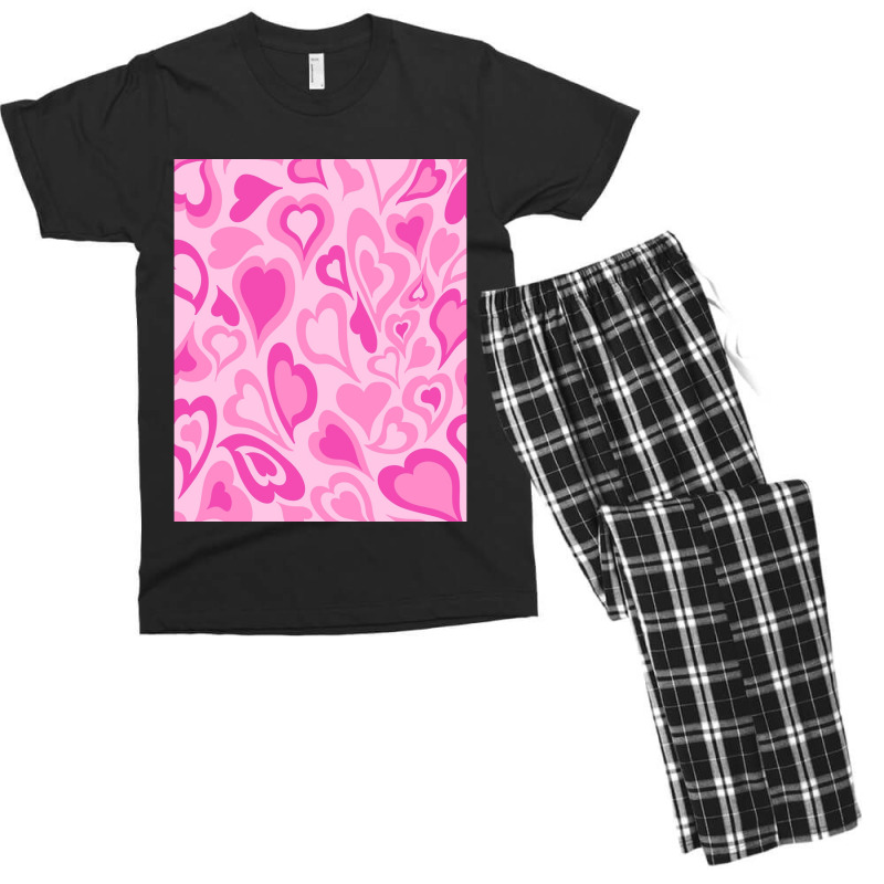 Preppy Aesthetic Hearts Pink Preppy Aesthetic Graphic Men's T-shirt Pajama Set | Artistshot