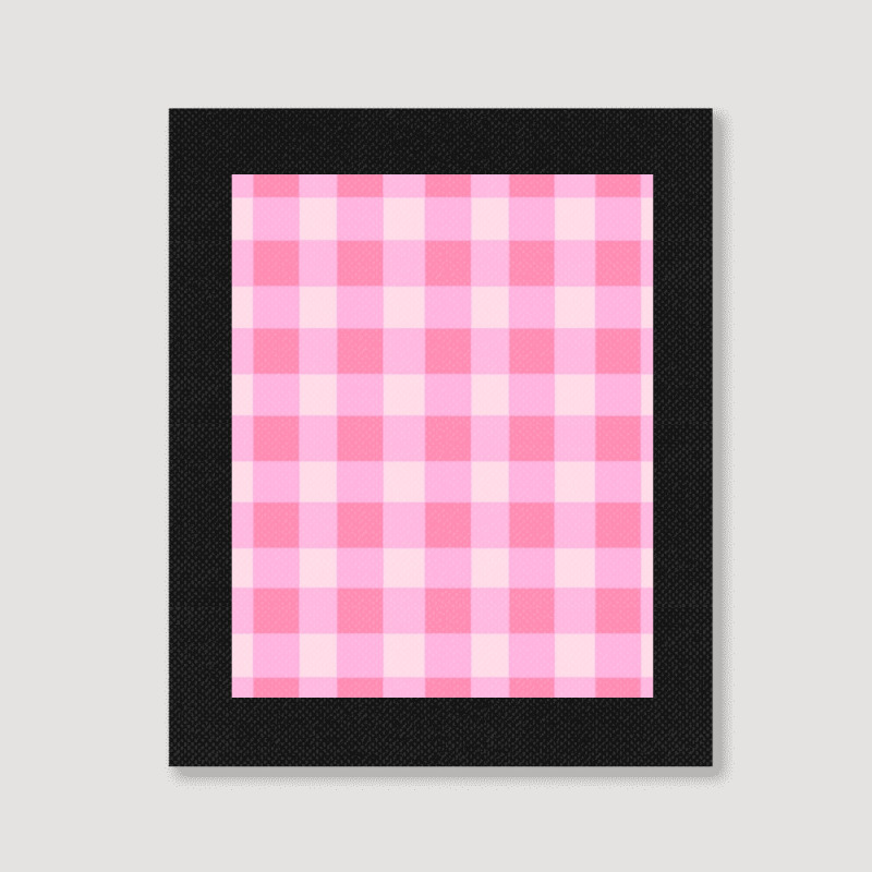 Preppy Pink Aesthetic Gingham Preppy Aesthetic Graphic Portrait Canvas Print | Artistshot