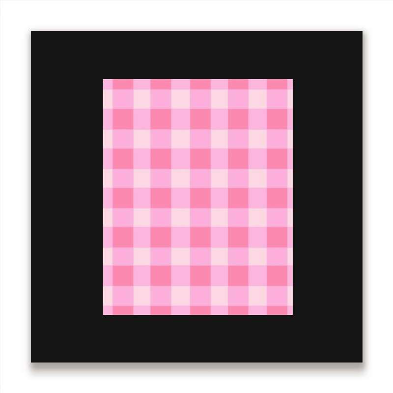 Preppy Pink Aesthetic Gingham Preppy Aesthetic Graphic Metal Print Square | Artistshot