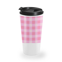 Preppy Pink Aesthetic Gingham Preppy Aesthetic Graphic Travel Mug | Artistshot