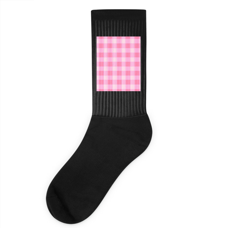 Preppy Pink Aesthetic Gingham Preppy Aesthetic Graphic Socks | Artistshot