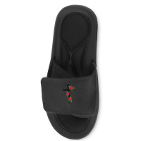 Red Vine Roses Cross Slide Sandal | Artistshot