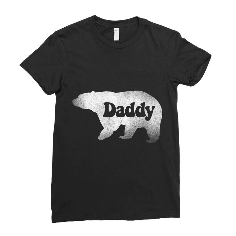 Men's Daddy Bear, Awesome Camping Father's Day Sweatshirt T Shirt Ladies Fitted T-Shirt by cm-arts | Artistshot