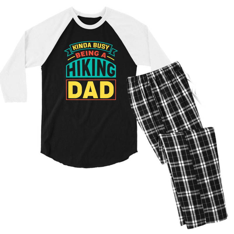 Mens Being A Hiking Dad Fathers Day Hiking Men's 3/4 Sleeve Pajama Set | Artistshot