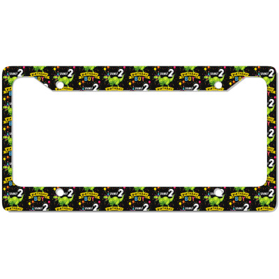 Kids 2 Year Old 2nd Birthday Boy T Rex Dinosaur License Plate Frame By ...