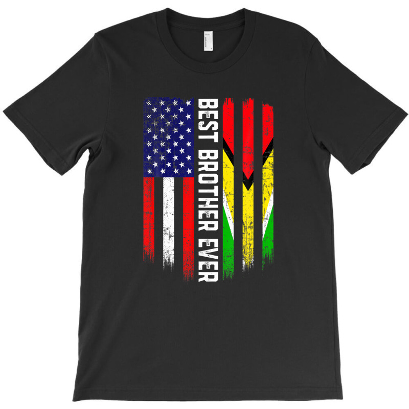 Retro Best Brother Ever American Guyana Flag Father's Day T-shirt | Artistshot