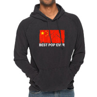 Retro Best Pop Ever China Flag Distressed Father's Day Vintage Hoodie | Artistshot