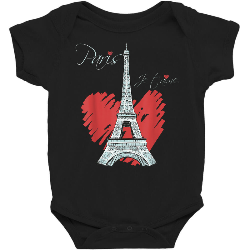 I Love Paris Eiffel Tower French Souvenir France Parisian T Shirt Baby Bodysuit by cm-arts | Artistshot