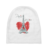 I Love Paris Eiffel Tower French Souvenir France Parisian T Shirt Baby Beanies | Artistshot