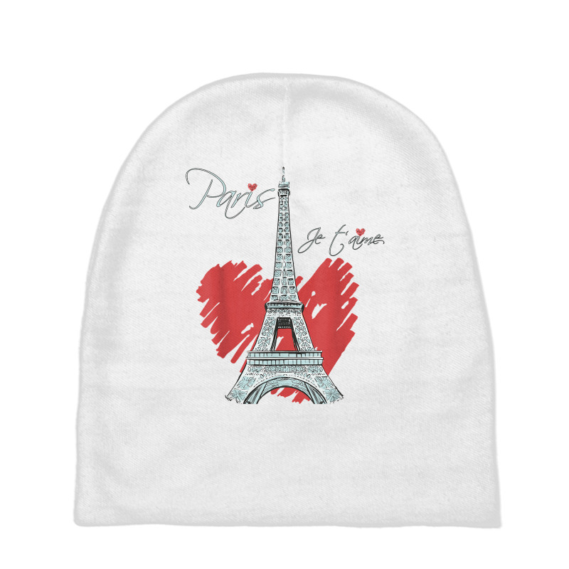 I Love Paris Eiffel Tower French Souvenir France Parisian T Shirt Baby Beanies by cm-arts | Artistshot