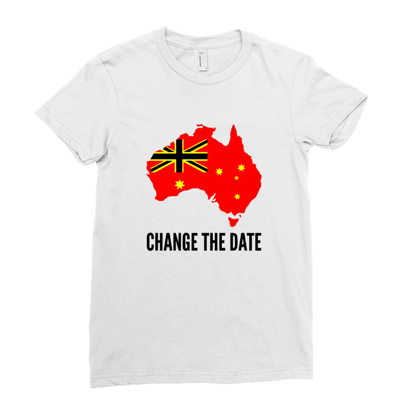 Invasion Day Change The Date Ladies Fitted T-Shirt by cm-arts | Artistshot