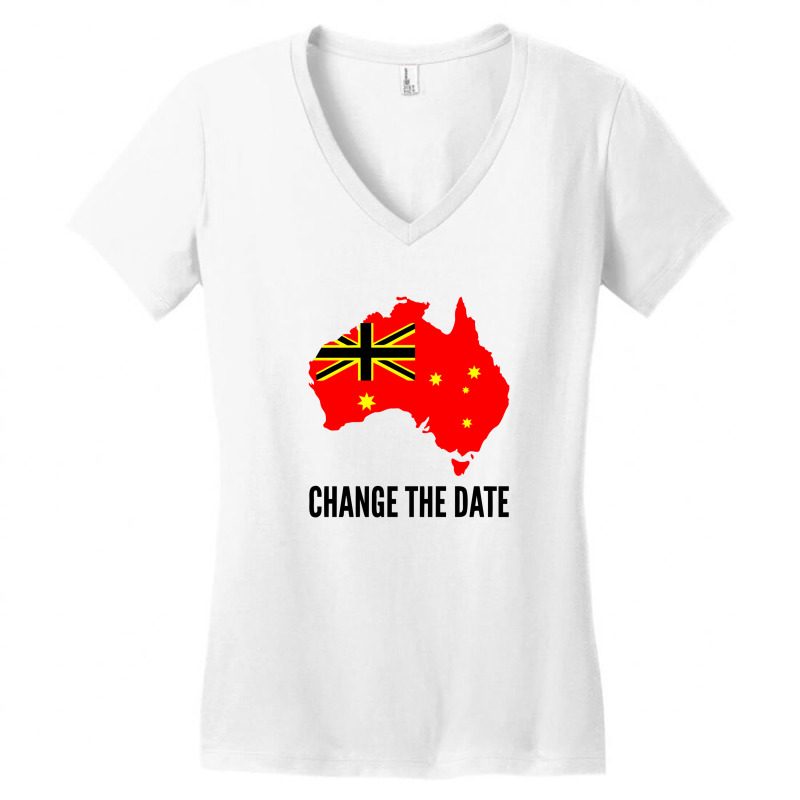 Invasion Day Change The Date Women's V-Neck T-Shirt by cm-arts | Artistshot