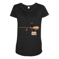 Studio Delivery Service Jiji Black Cat Anime 1 Maternity Scoop Neck T-shirt | Artistshot