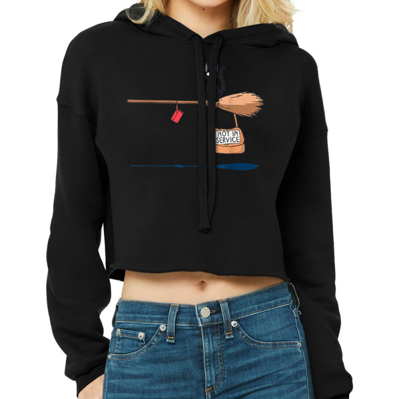 Studio Delivery Service Jiji Black Cat Anime 1 Cropped Hoodie by RomanMikolyants | Artistshot