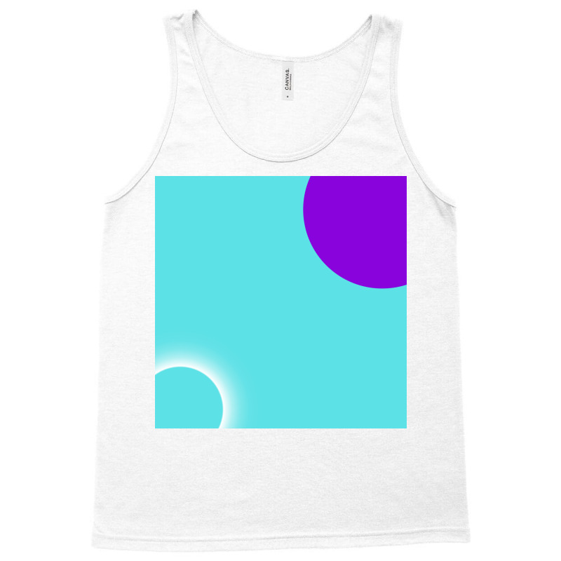 Abstract Neon Half Circle Frame With Space. Tank Top | Artistshot