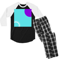 Abstract Neon Half Circle Frame With Space. Men's 3/4 Sleeve Pajama Set | Artistshot