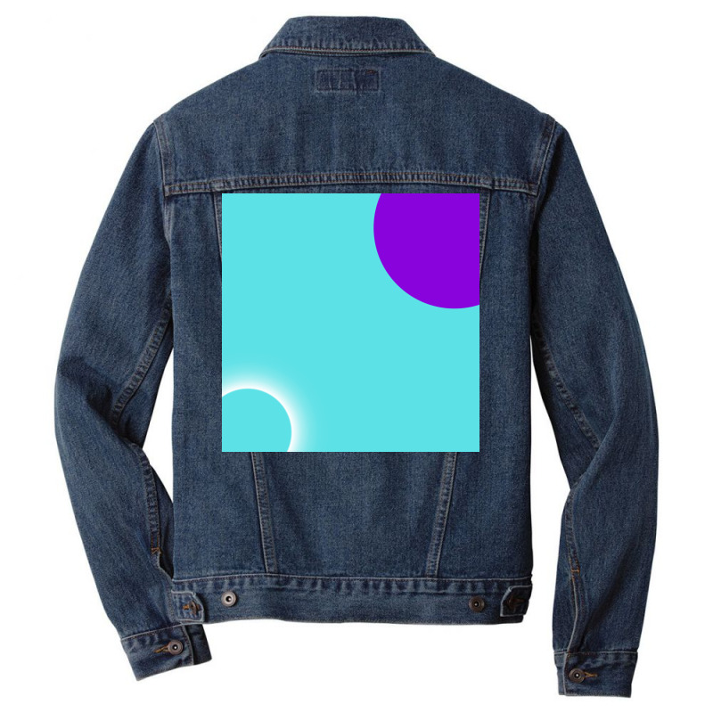 Abstract Neon Half Circle Frame With Space. Men Denim Jacket | Artistshot