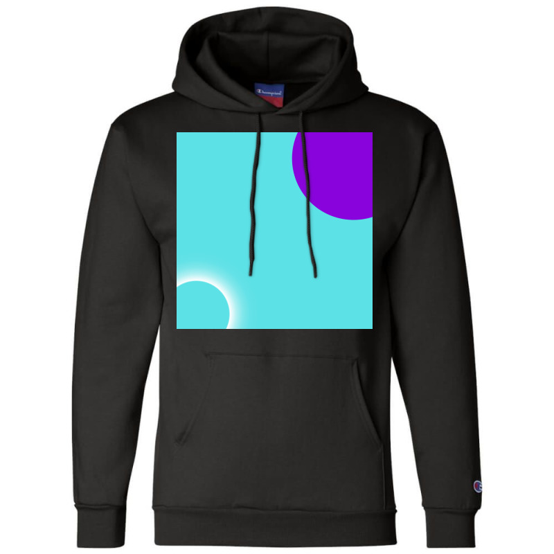 Abstract Neon Half Circle Frame With Space. Champion Hoodie | Artistshot