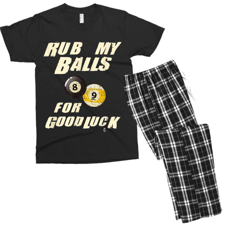 Rub My Balls For Good Luck Funny Pool Billiards Snooker Gift Men's T-shirt Pajama Set | Artistshot