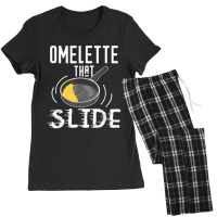 Omelette That Slide Funny Breakfast Egg Pun Women's Pajamas Set | Artistshot