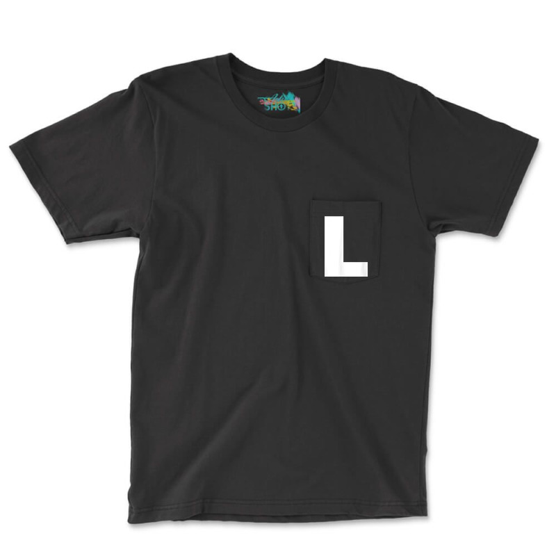 Letter L Capital Alphabet Monogram Initial Pocket T-Shirt by IsabelConstance | Artistshot