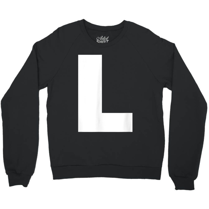 Letter L Capital Alphabet Monogram Initial Crewneck Sweatshirt by IsabelConstance | Artistshot