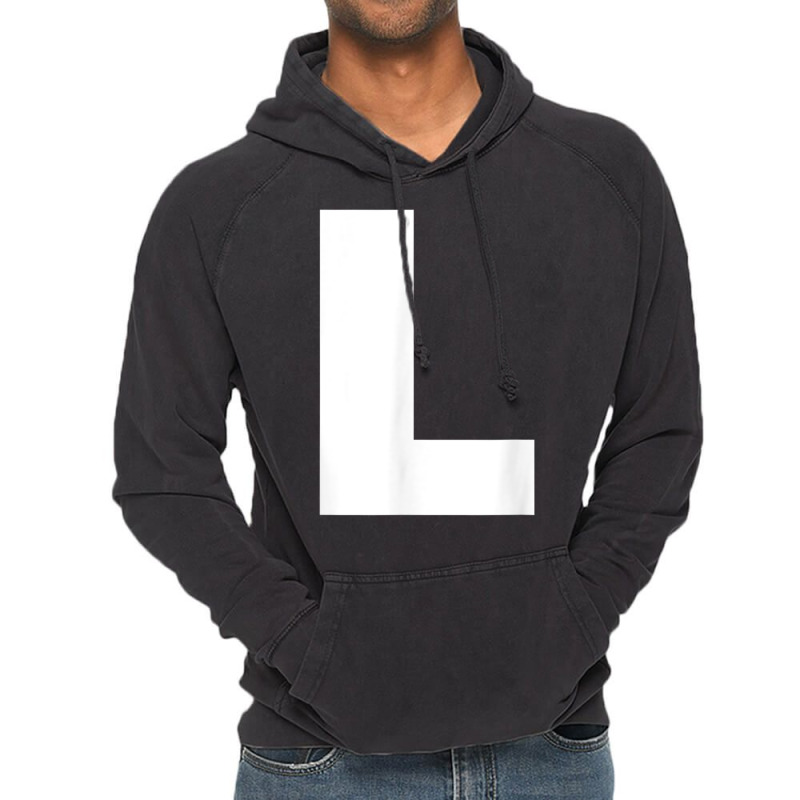 Letter L Capital Alphabet Monogram Initial Vintage Hoodie by IsabelConstance | Artistshot