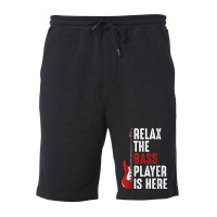 Relax The Bass Player Is Here Guitarist Instrument Strings Fleece Short | Artistshot