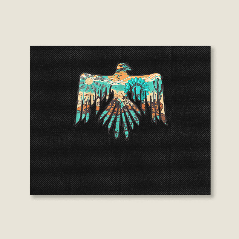 Roam Free Thunderbird Western Boho Landscape Canvas Print | Artistshot