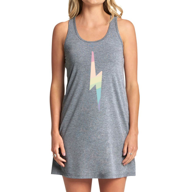 Lightning Bolt Av Type  Rainbow Tank Dress by cm-arts | Artistshot